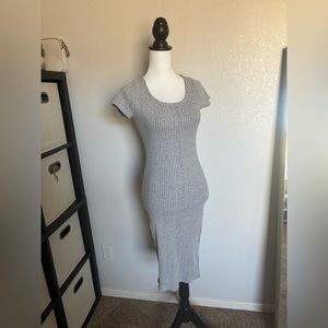Rolla Coster Body con ribbed dress | heather grey | Size Small